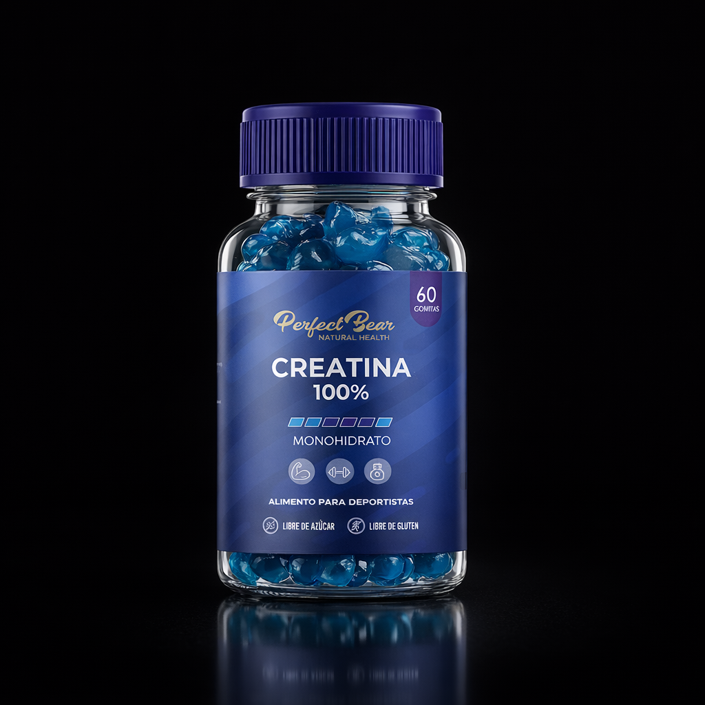 Creatina en gomitas, monohidrato 100%, marca Perfect Bear
