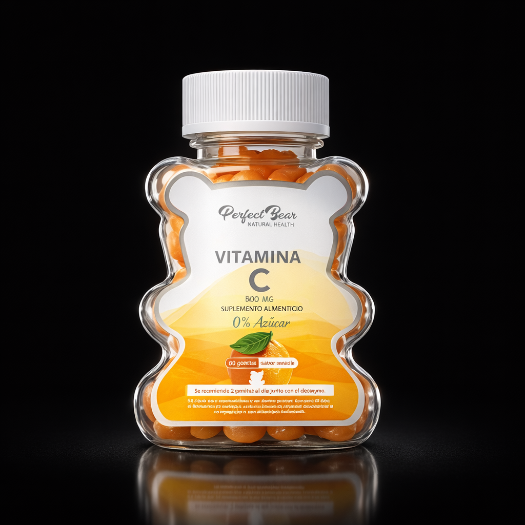 Gomitas de vitamina C sabor naranja, marca Perfect Bear
